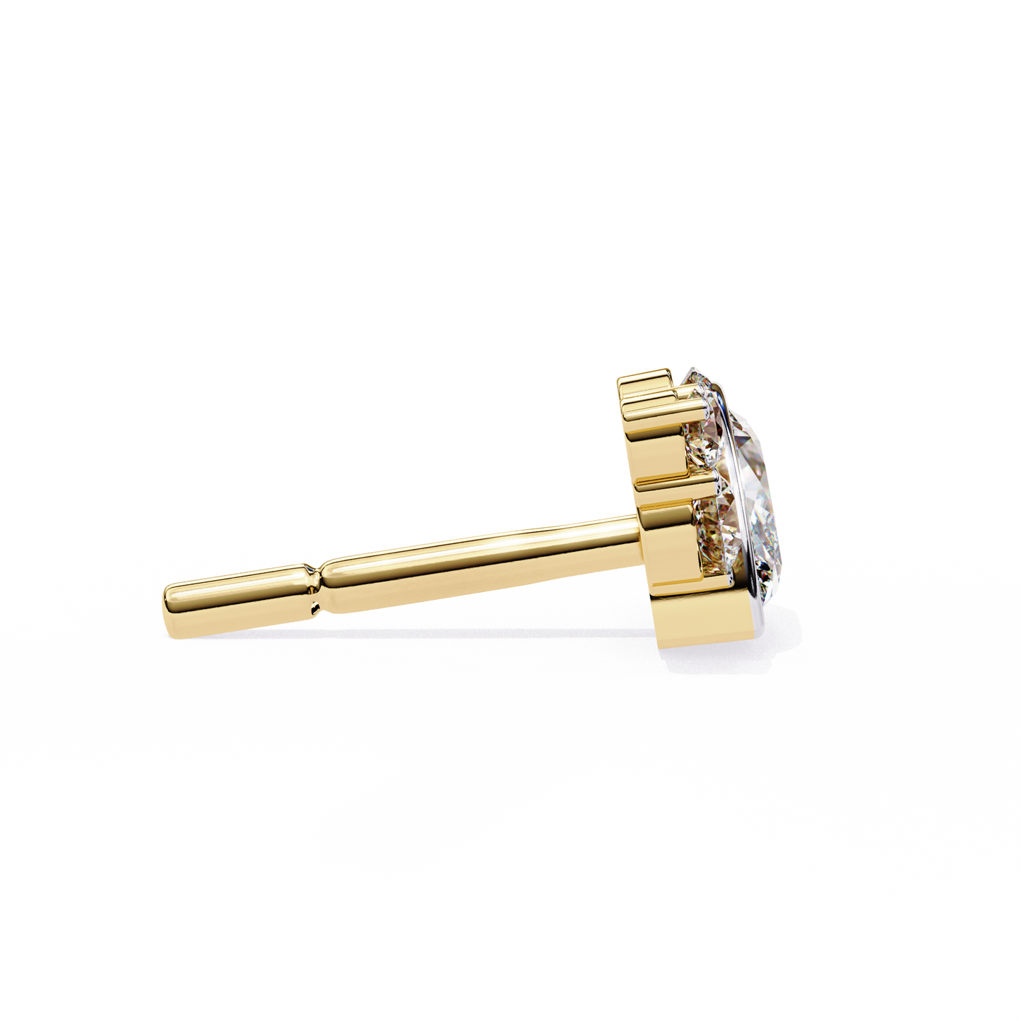 0.47 CTW Marquise & Round Lab-Grown Diamond Cluster Stud Earrings in 14K Gold