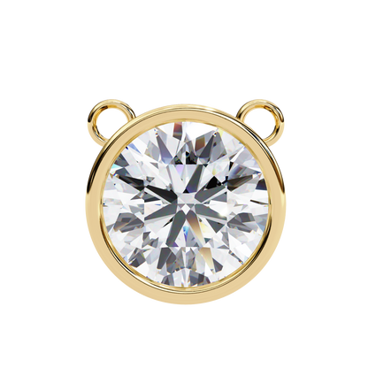 1.8 CT Round Lab-Grown Diamond Bezel Pendant Necklace in 14K Gold & Platinum