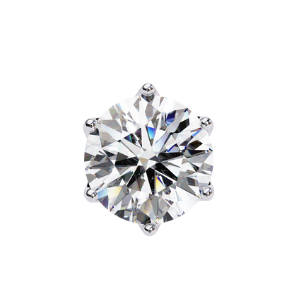 2.62 CTW Round Lab-Grown Diamond Crown-Set Stud Earrings in 14K Gold