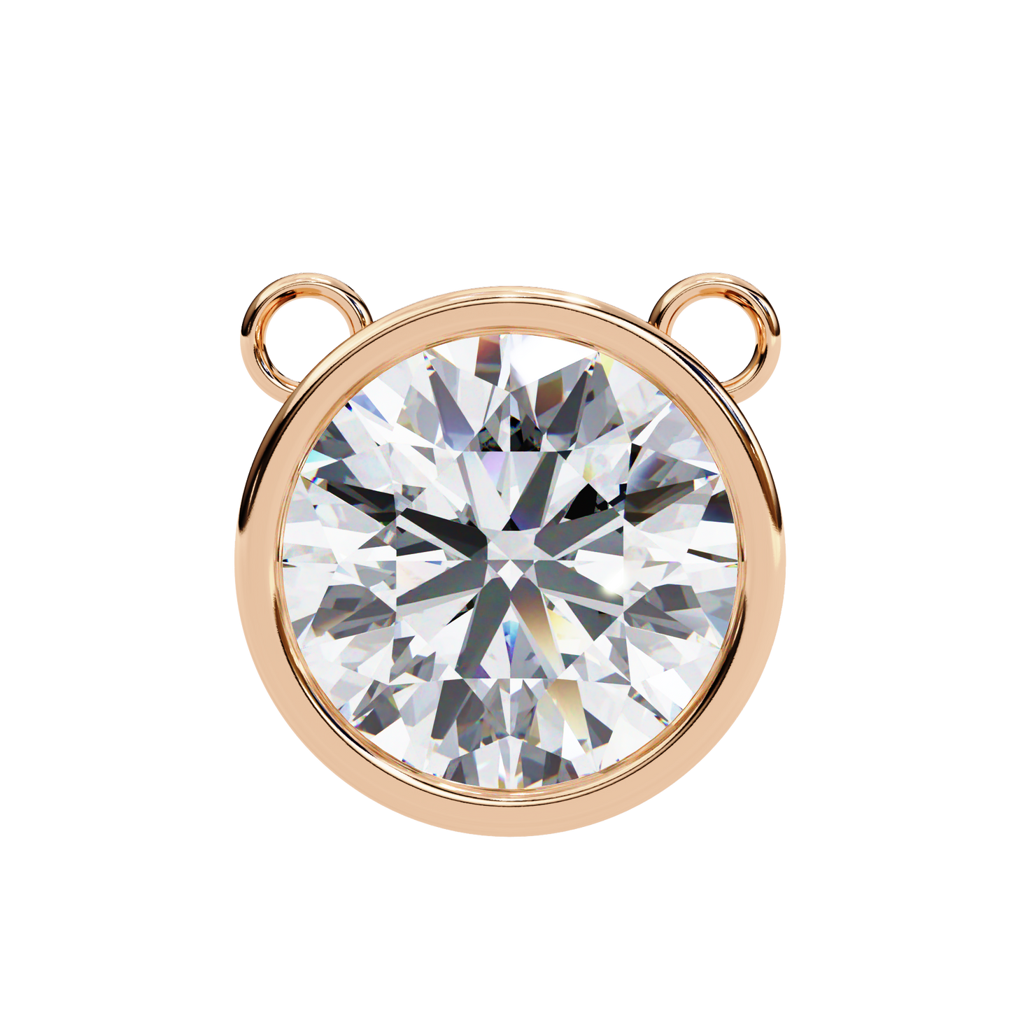 1.8 CT Round Lab-Grown Diamond Bezel Pendant Necklace in 14K Gold & Platinum