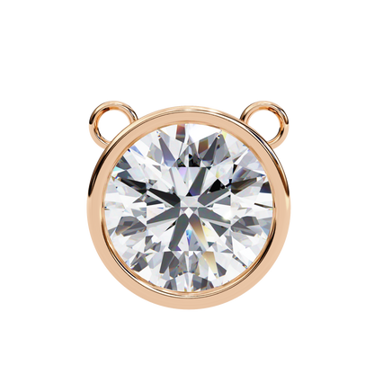 1.8 CT Round Lab-Grown Diamond Bezel Pendant Necklace in 14K Gold & Platinum
