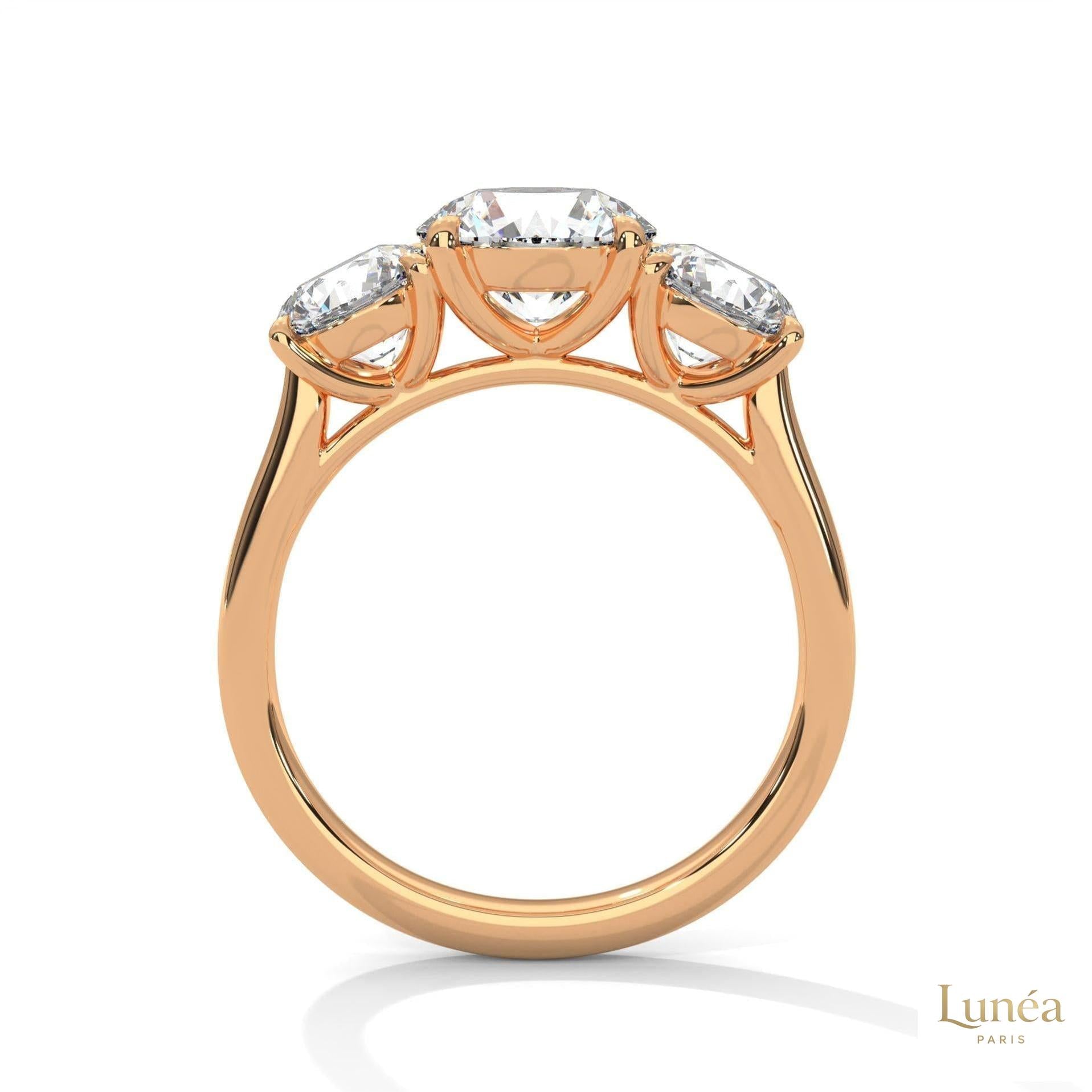 3.60 Ct. 3-Stone Lab Diamond Engagement Ring