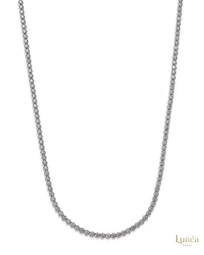 4-Prong tennis necklace in 18 Inch