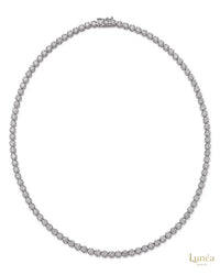 4-Prong tennis necklace in 18 Inch