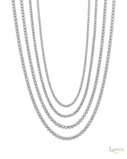 4-Prong tennis necklace in 18 Inch