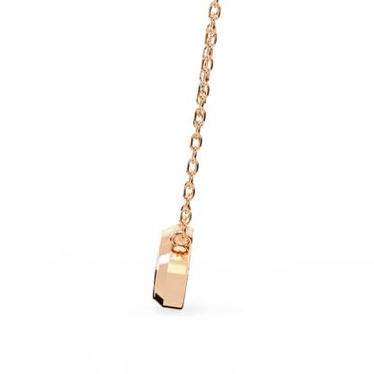 0.7 CT Marquise Lab-Grown Diamond Bezel Pendant Necklace in 14K Gold & Platinum