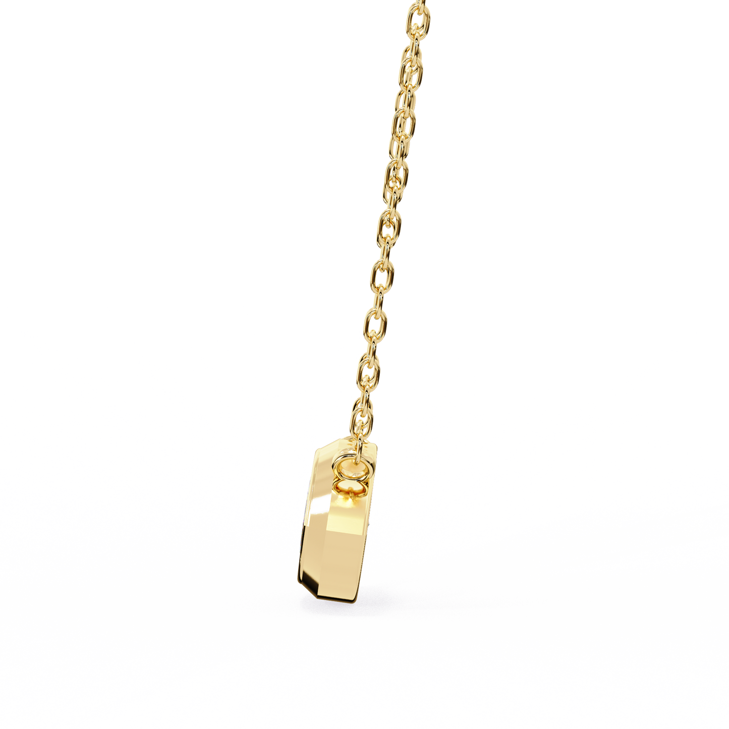 0.7 CT Marquise Lab-Grown Diamond Bezel Pendant Necklace in 14K Gold & Platinum