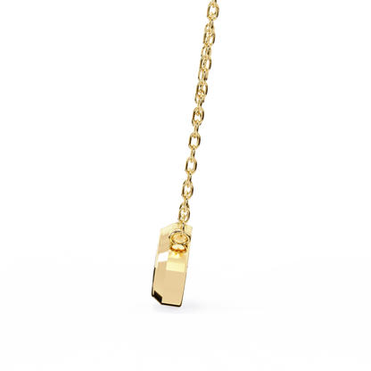 0.7 CT Marquise Lab-Grown Diamond Bezel Pendant Necklace in 14K Gold & Platinum