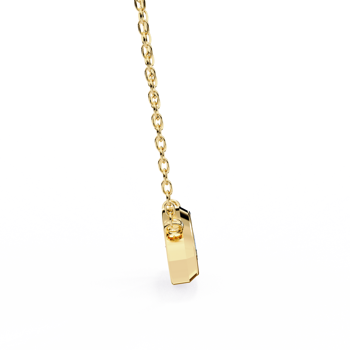 0.7 CT Marquise Lab-Grown Diamond Bezel Pendant Necklace in 14K Gold & Platinum