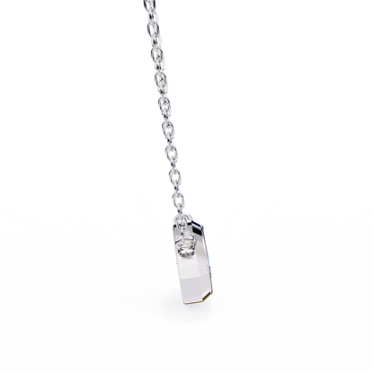 0.7 CT Marquise Lab-Grown Diamond Bezel Pendant Necklace in 14K Gold & Platinum