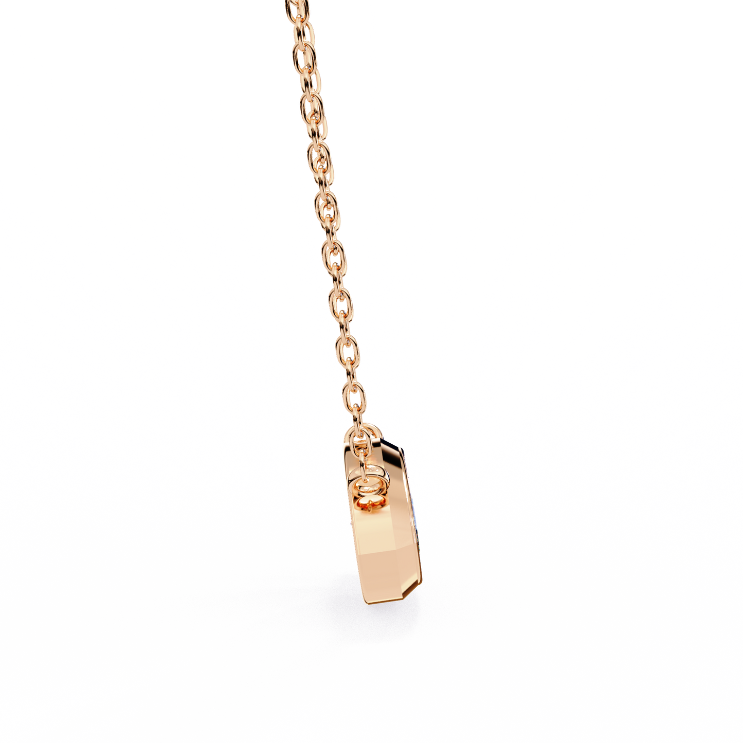 0.7 CT Marquise Lab-Grown Diamond Bezel Pendant Necklace in 14K Gold & Platinum