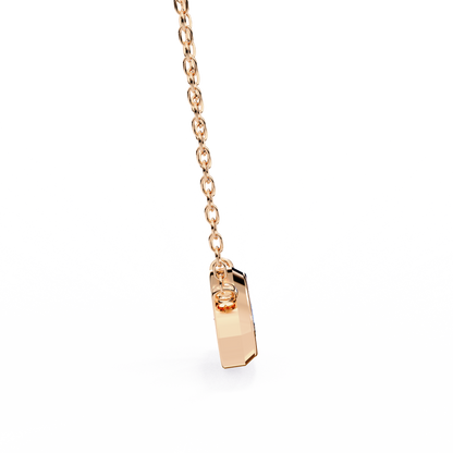 0.7 CT Marquise Lab-Grown Diamond Bezel Pendant Necklace in 14K Gold & Platinum