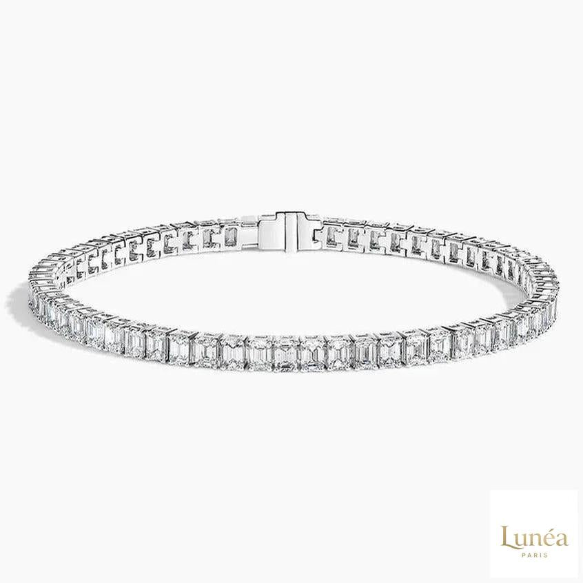 40 CT. Emerald Lab Diamond Tennis Bracelet