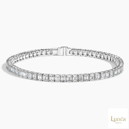 40 CT. Emerald Lab Diamond Tennis Bracelet