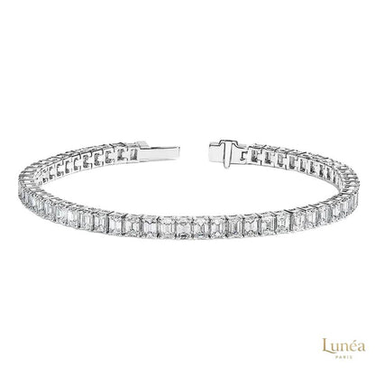 40 CT. Emerald Lab Diamond Tennis Bracelet