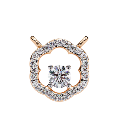 0.30 CTW G Initial Halo Lab-Grown Diamond Necklace in 14K Gold & Platinum