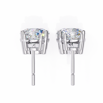 7.46 CTW Graduated Round Lab-Grown Diamond Drop Earrings in 14K Gold