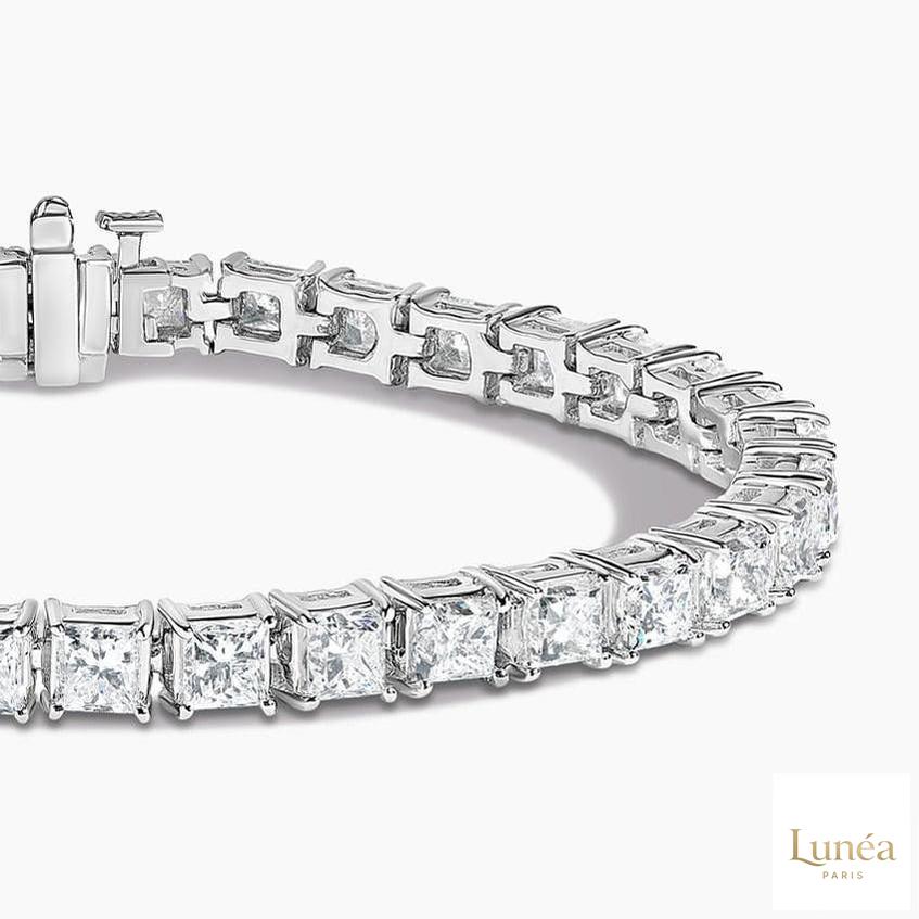 50 CT. Princess Lab Diamond Tennis Bracelet