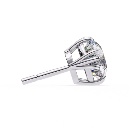2.80 CTW Round Lab-Grown Diamond Sculpted Crown Stud Earrings in 14K Gold