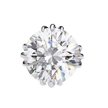2.80 CTW Round Lab-Grown Diamond Sculpted Crown Stud Earrings in 14K Gold