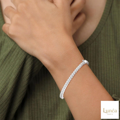 5.30 Ct. Pear Lab Diamond Bangle Open-Top Bracelet