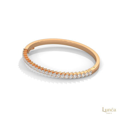 5.30 Ct. Pear Lab Diamond Bangle Open-Top Bracelet