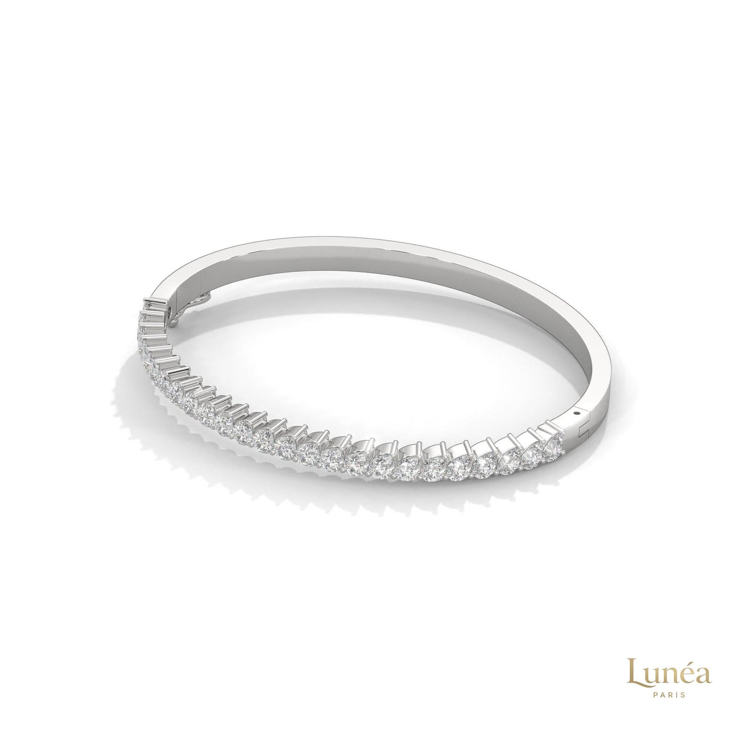 5.30 Ct. Pear Lab Diamond Bangle Open-Top Bracelet