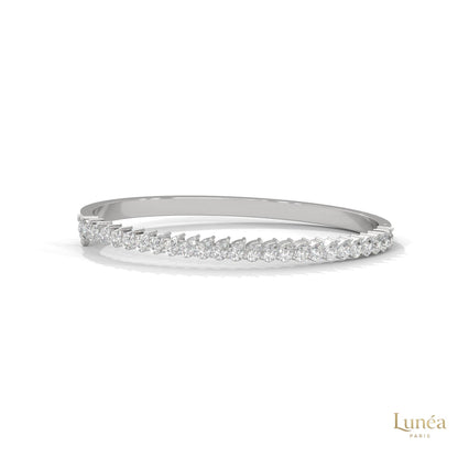 5.30 Ct. Pear Lab Diamond Bangle Open-Top Bracelet