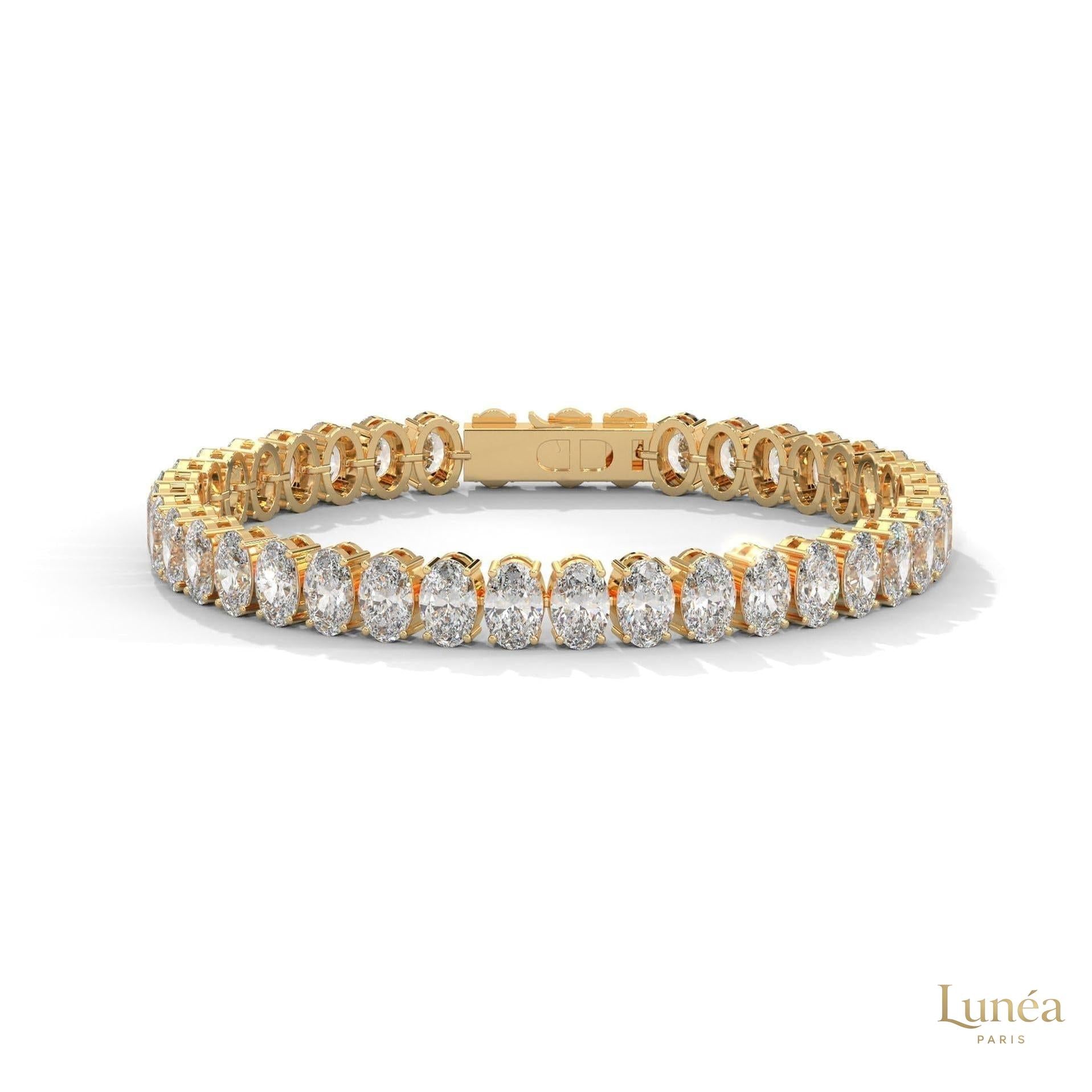 60 CT. Oval Lab Diamond Tennis Bracelet
