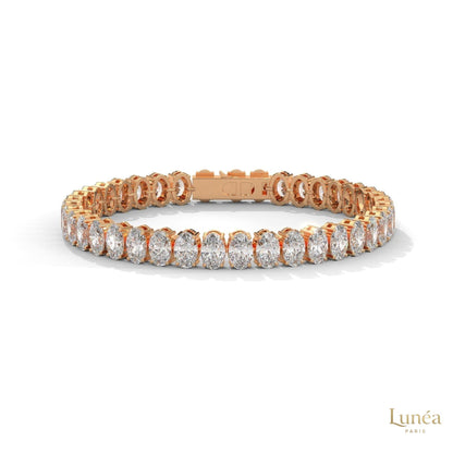 60 CT. Oval Lab Diamond Tennis Bracelet