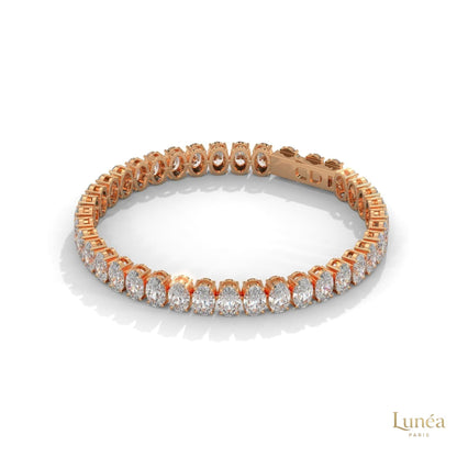 60 CT. Oval Lab Diamond Tennis Bracelet