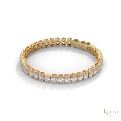 60 CT. Oval Lab Diamond Tennis Bracelet