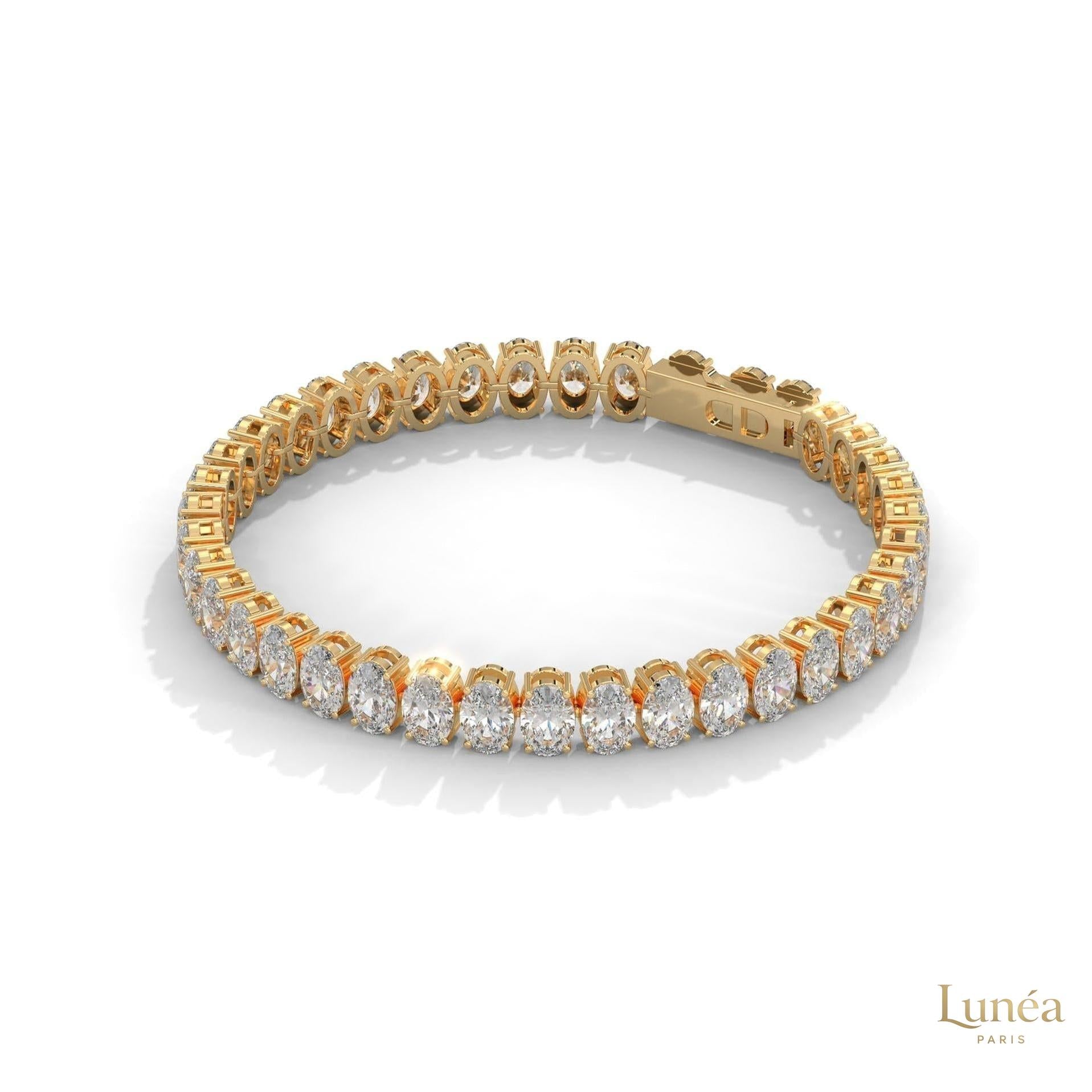60 CT. Oval Lab Diamond Tennis Bracelet
