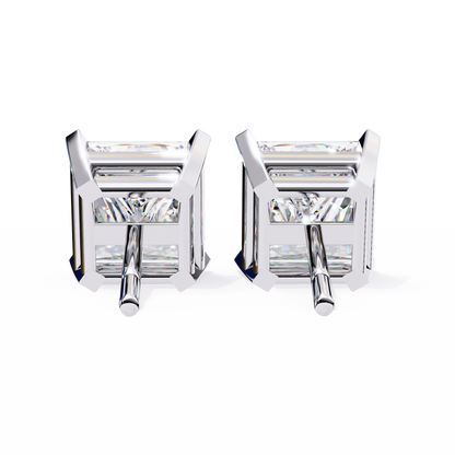 3.04 CTW Princess-Cut Lab-Grown Diamond Stud Earrings in 14K Gold