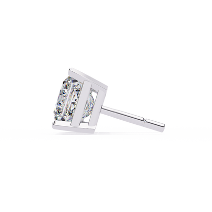 3.04 CTW Princess-Cut Lab-Grown Diamond Stud Earrings in 14K Gold
