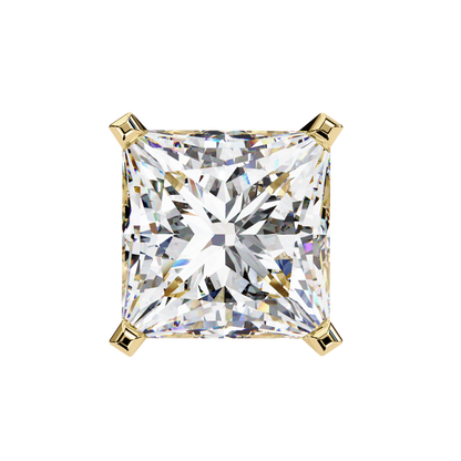 3.04 CTW Princess-Cut Lab-Grown Diamond Stud Earrings in 14K Gold