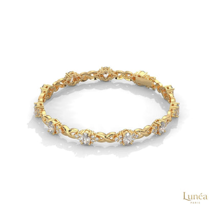 6.70 Ct. Lab Diamond Bracelet Twisted Link