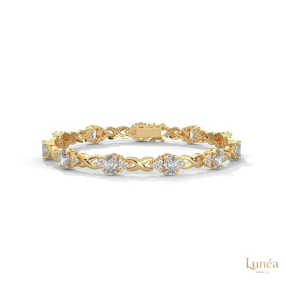 6.70 Ct. Lab Diamond Bracelet Twisted Link
