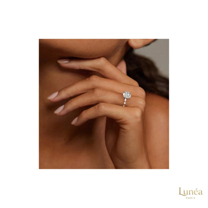 Luxury Oval-Cut Lab Diamond Ring – Fine Bridal Jewelry | Lab Grown | 14K Gold & Platinum