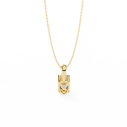0.90 CT Marquise Lab-Grown Diamond Solitaire Pendant Necklace in 14K Gold & Platinum