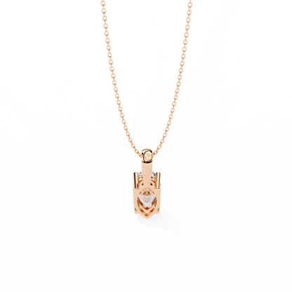 0.90 CT Marquise Lab-Grown Diamond Solitaire Pendant Necklace in 14K Gold & Platinum