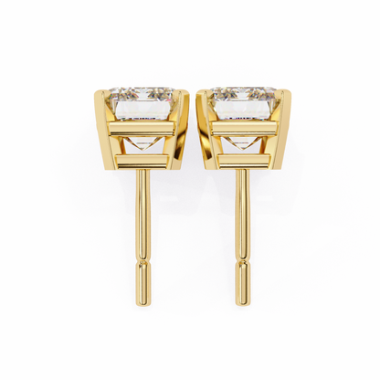2.39 CTW Emerald-Cut Lab-Grown Diamond Stud Earrings in 14K Gold