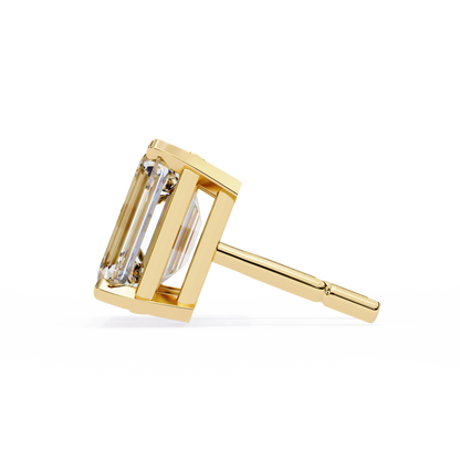 2.39 CTW Emerald-Cut Lab-Grown Diamond Stud Earrings in 14K Gold