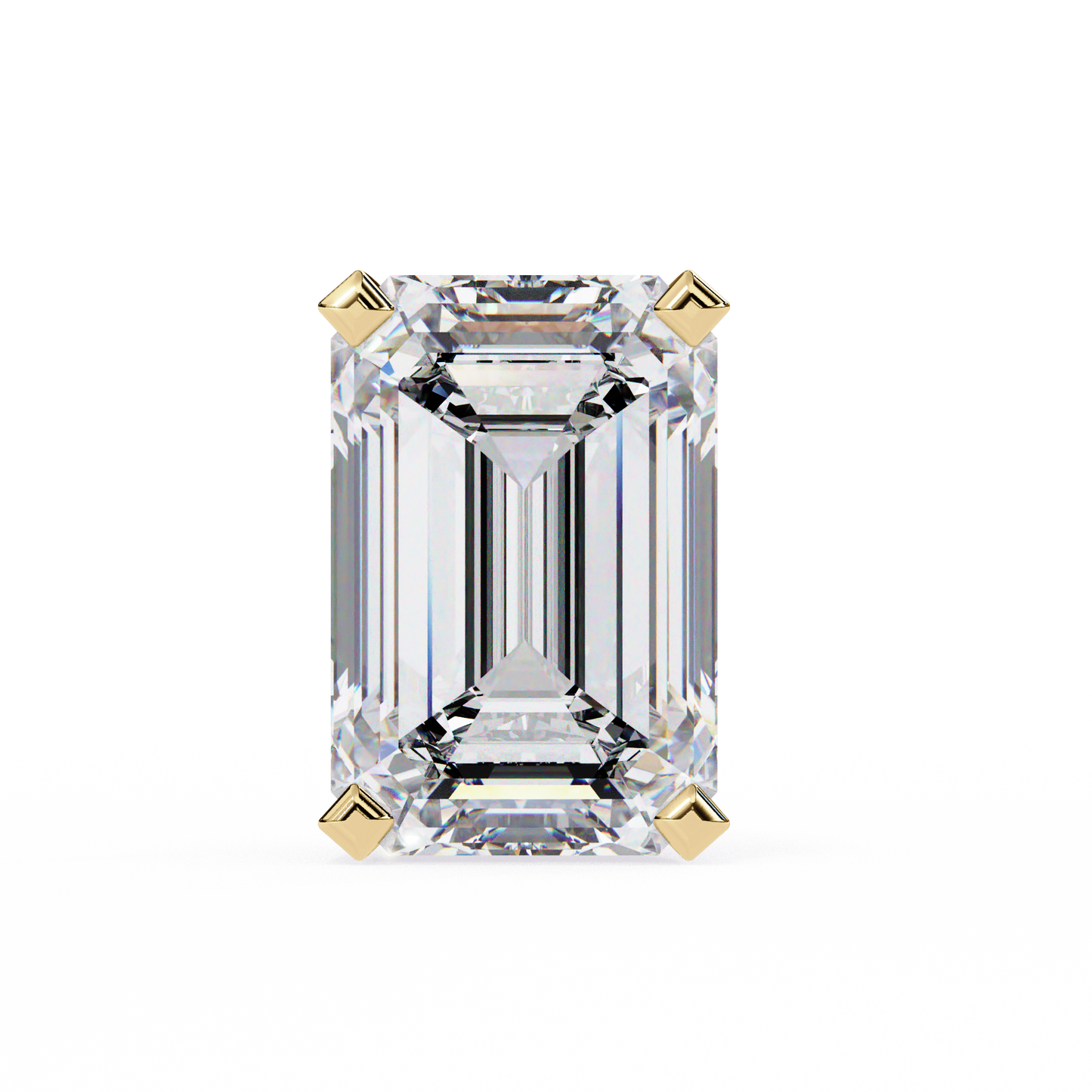 2.39 CTW Emerald-Cut Lab-Grown Diamond Stud Earrings in 14K Gold
