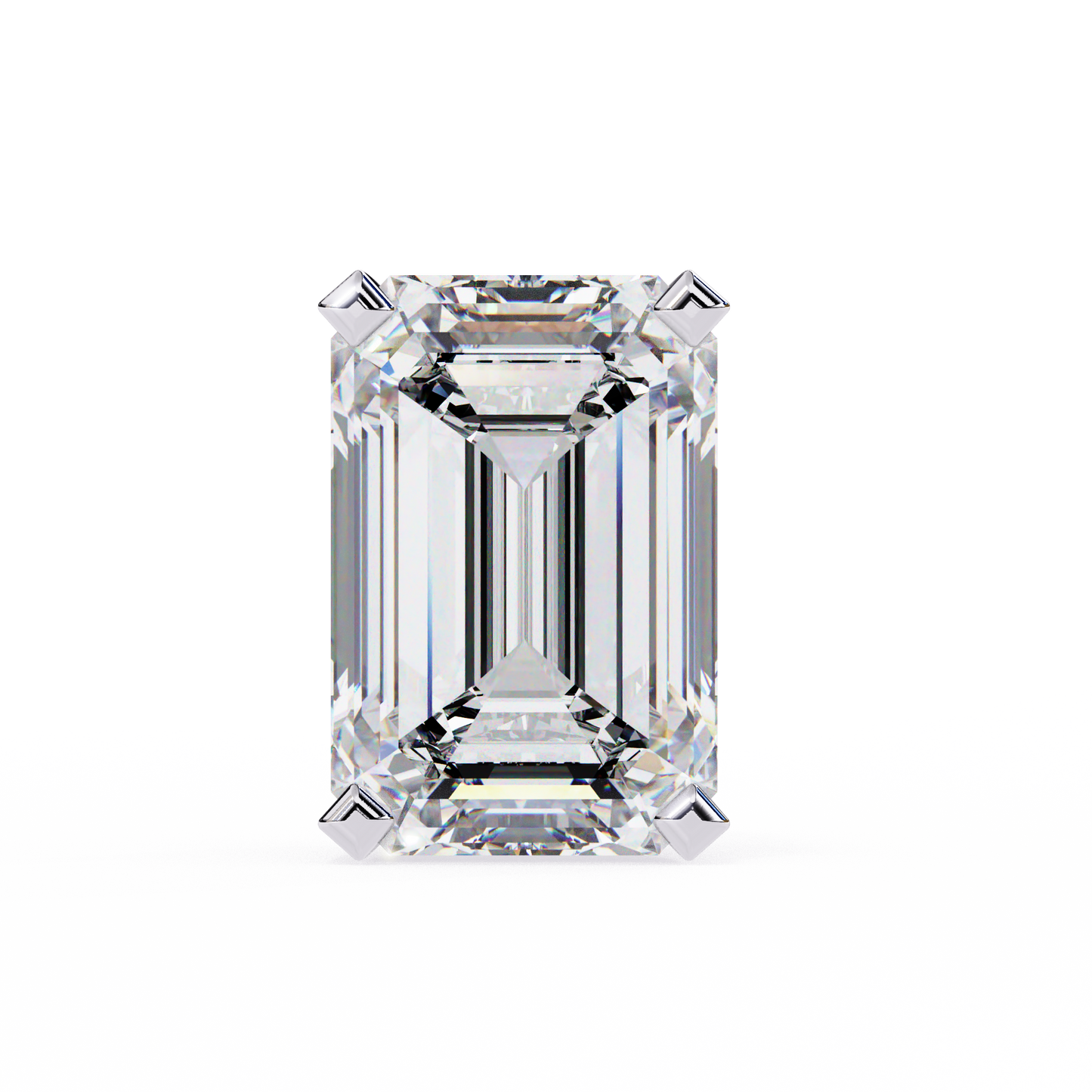2.39 CTW Emerald-Cut Lab-Grown Diamond Stud Earrings in 14K Gold