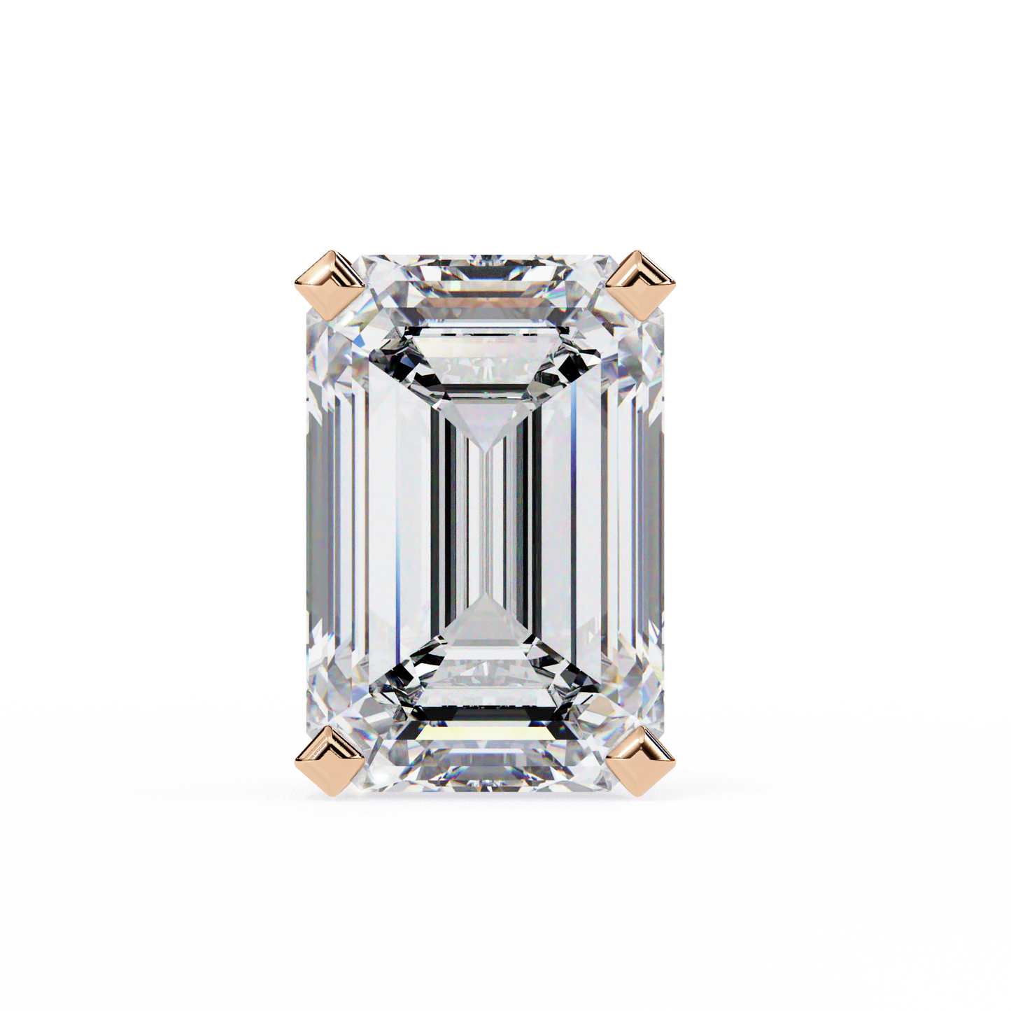 2.39 CTW Emerald-Cut Lab-Grown Diamond Stud Earrings in 14K Gold