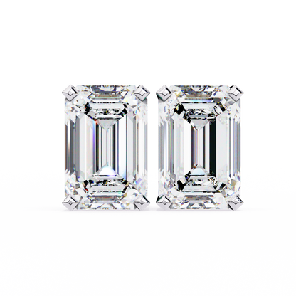 2.39 CTW Emerald-Cut Lab-Grown Diamond Stud Earrings in 14K Gold