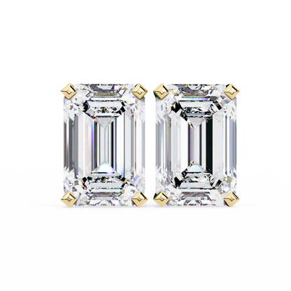 2.39 CTW Emerald-Cut Lab-Grown Diamond Stud Earrings in 14K Gold