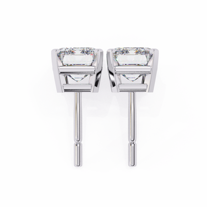 2.39 CTW Emerald-Cut Lab-Grown Diamond Stud Earrings in 14K Gold