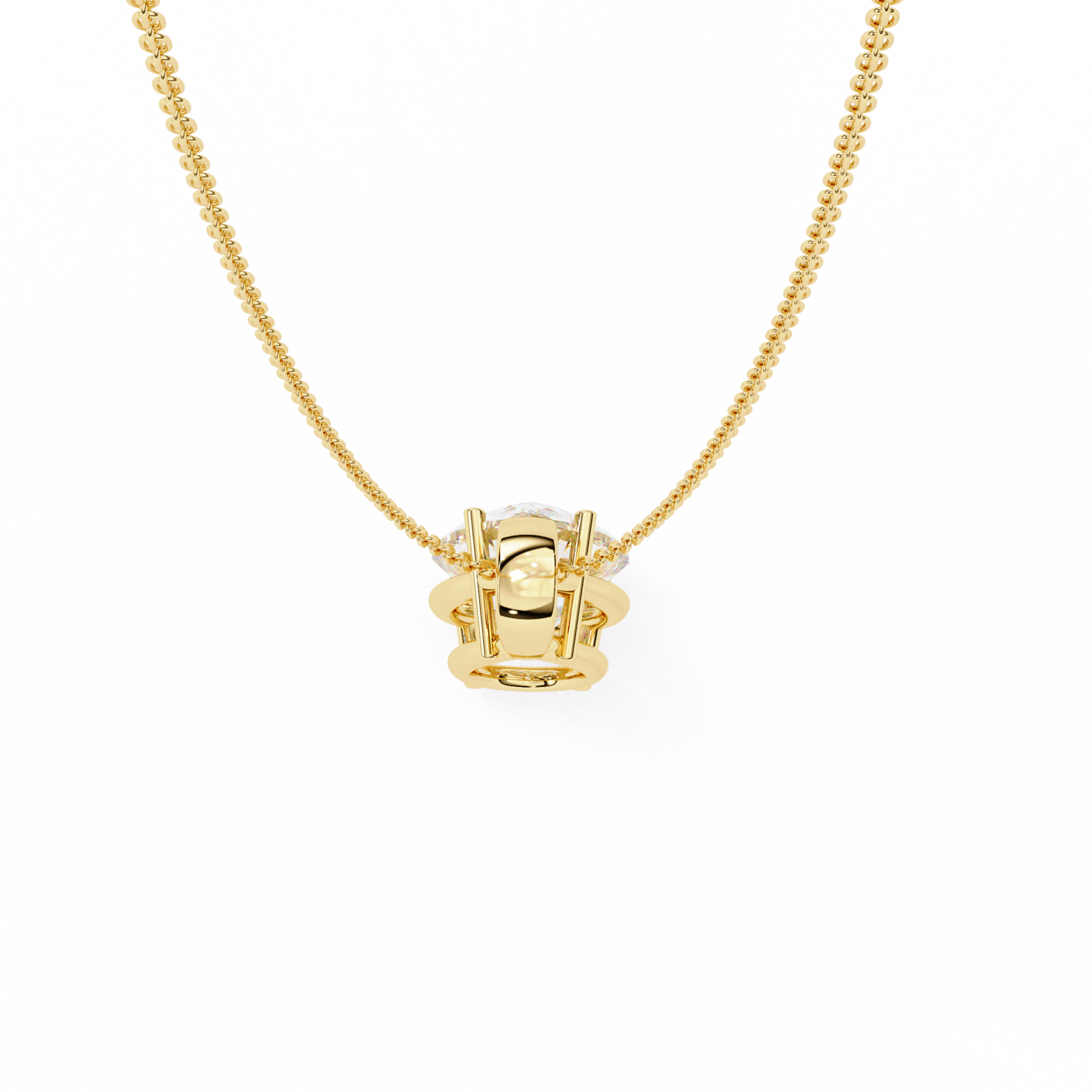 2.10 CT Pear Lab-Grown Diamond Solitaire Pendant Necklace in 14K Gold & Platinum